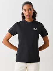 Jack Wolfskin Black Essential T-Shirt - Image 1 of 7