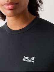 Jack Wolfskin Black Essential T-Shirt - Image 4 of 7