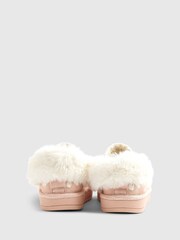 River Island Pink Fur Strap Whipstch Slippers - Image 3 of 5