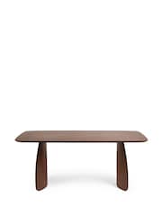 Julian Bowen Walnut Artemis Curved Leg Dining Table - Image 4 of 6