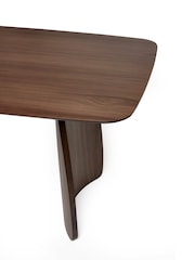 Julian Bowen Walnut Artemis Curved Leg Dining Table - Image 6 of 6