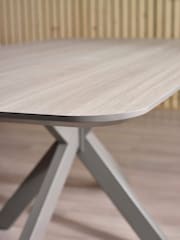 Julian Bowen Taupe and Weathered Oak Noah Rectangular Dining Table - Image 2 of 6