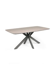 Julian Bowen Taupe and Weathered Oak Noah Rectangular Dining Table - Image 3 of 6