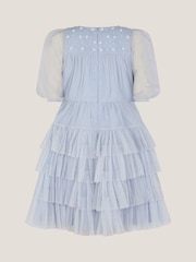 Monsoon Long Sleeve Bow Beaded Ruffle Dress - Bild 2 von 3