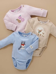 Purebaby Blue Appliqué Bodysuit - Image 5 of 5
