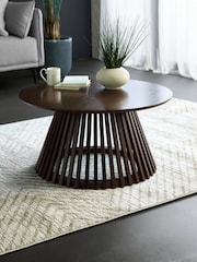 Julian Bowen Dark Oak Ollie Round Coffee Table - Image 1 of 6