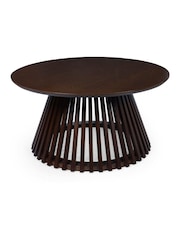 Julian Bowen Dark Oak Ollie Round Coffee Table - Image 2 of 6