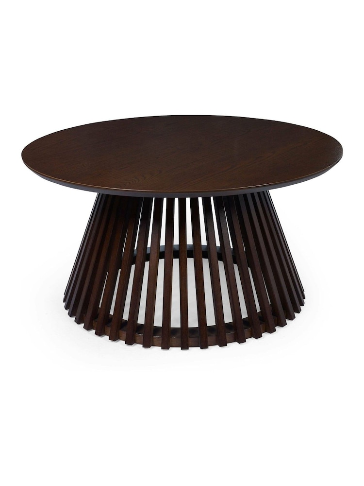Julian Bowen Dark Oak Ollie Round Coffee Table - Image 2 of 6