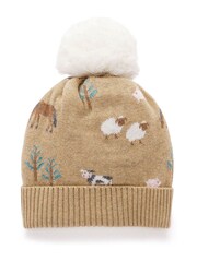 Purebaby Natural On The Farm Beanie - Image 1 of 3