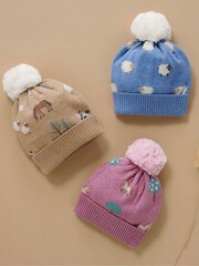 Purebaby Natural On The Farm Beanie - Image 3 of 3