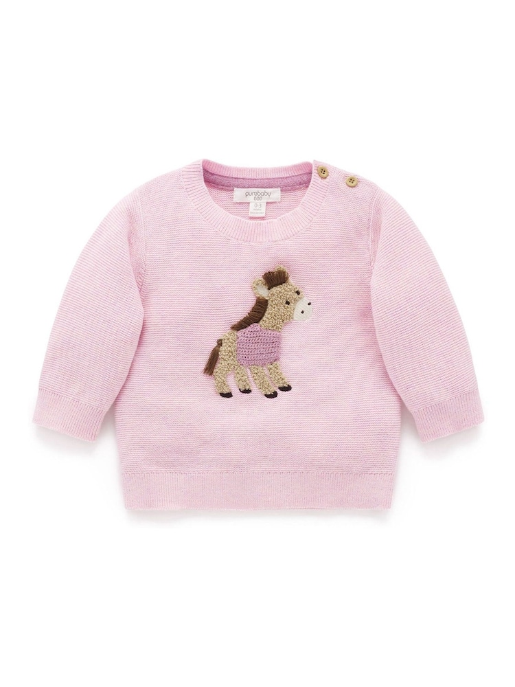 Pink - Purebaby On The Farm Jumper - Bild 1 von 4