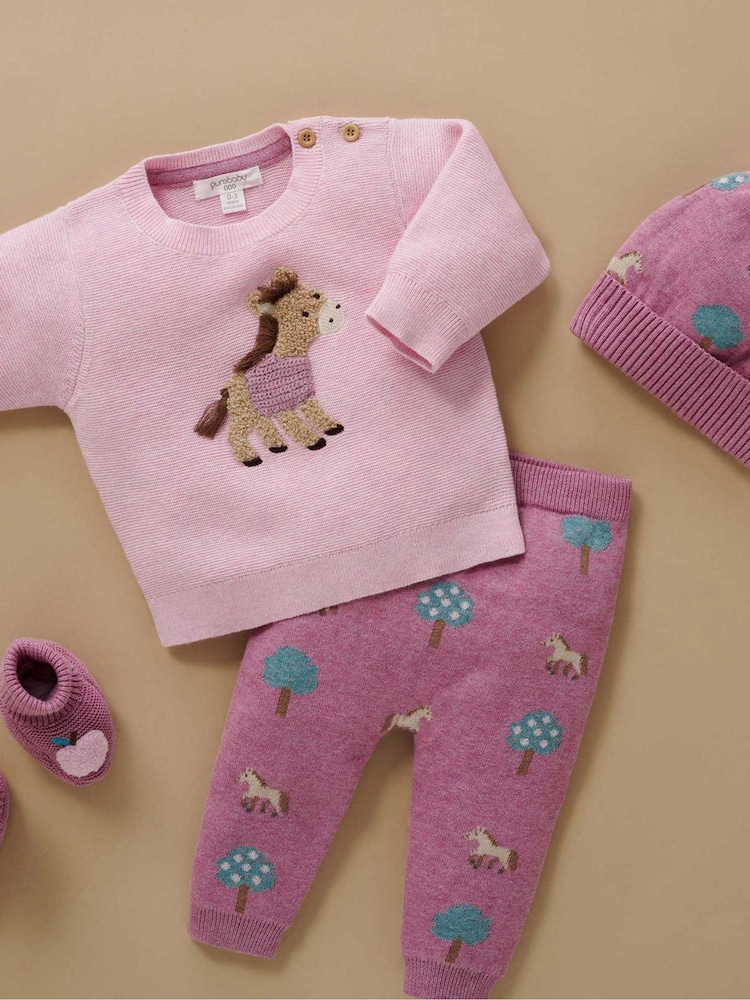 Pink - Purebaby On The Farm Jumper - Bild 4 von 4