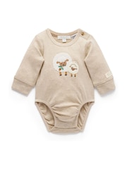 Purebaby Natural Appliqué Bodysuit - Image 1 of 5