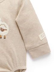 Purebaby Natural Appliqué Bodysuit - Image 3 of 5