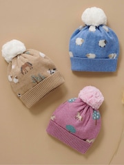 Purebaby Blue On The Farm Beanie - Image 3 of 3