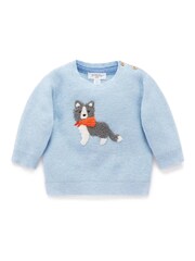 Blau - Purebaby On The Farm Jumper - Bild 1 von 4