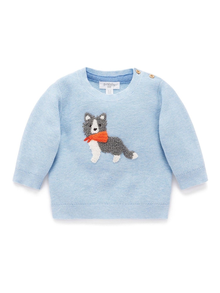 Blau - Purebaby On The Farm Jumper - Bild 1 von 4