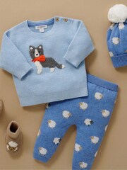 Blau - Purebaby On The Farm Jumper - Bild 4 von 4