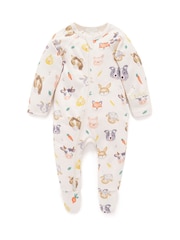 Purebaby Natural Thick Zip Growsuit - Image 1 of 5