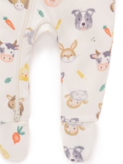 Purebaby Natural Thick Zip Growsuit - Image 3 of 5