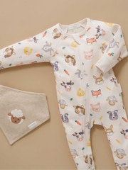 Purebaby Natural Thick Zip Growsuit - Image 5 of 5