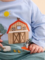 Purebaby Blue Farm Life T-Shirt - Image 2 of 6