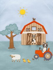 Purebaby Blue Farm Life T-Shirt - Image 4 of 6