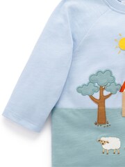 Purebaby Blue Farm Life T-Shirt - Image 6 of 6