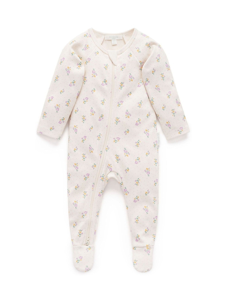 Purebaby Pink Thick Zip Growsuit - Image 1 of 5