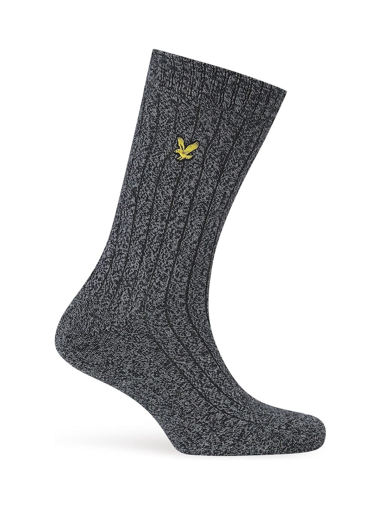 Lyle & Scott Grey Ace Socks Gift Box 3 Pack - Image 2 of 5 Lyle & Scott Grey Ace Socks Gift Box 3 Pack - Image 2 of 5