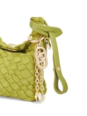 Dune London Green Small Deliberate Xs Extra Woven Charm Bag - Image 4 of 4