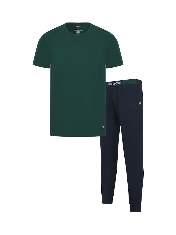 Lyle & Scott Green Cash Loungewear Set - Image 1 of 6 Lyle & Scott Green Cash Loungewear Set - Image 1 of 6