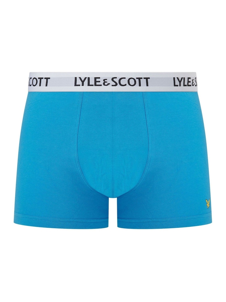 Lyle & Scott Blue Miller Underwear Trunks 5 Pack - Image 2 of 6 Lyle & Scott Blue Miller Underwear Trunks 5 Pack - Image 2 of 6