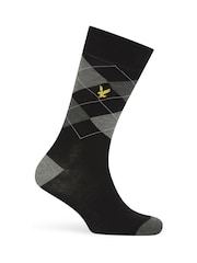 Lyle & Scott Grey Flanders Socks Gift Box 3 Pack - Image 2 of 4