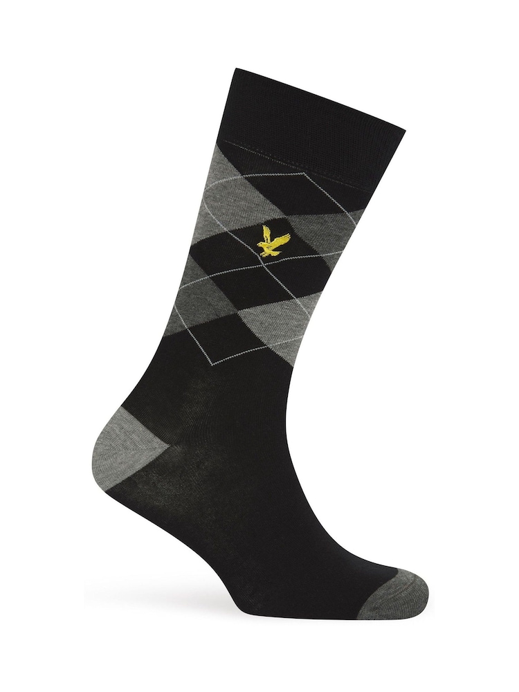 Lyle & Scott Grey Flanders Socks Gift Box 3 Pack - Image 2 of 4