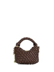Dune London Brown Small Deliberate Xs Extra Woven Charm Bag - Image 2 of 5