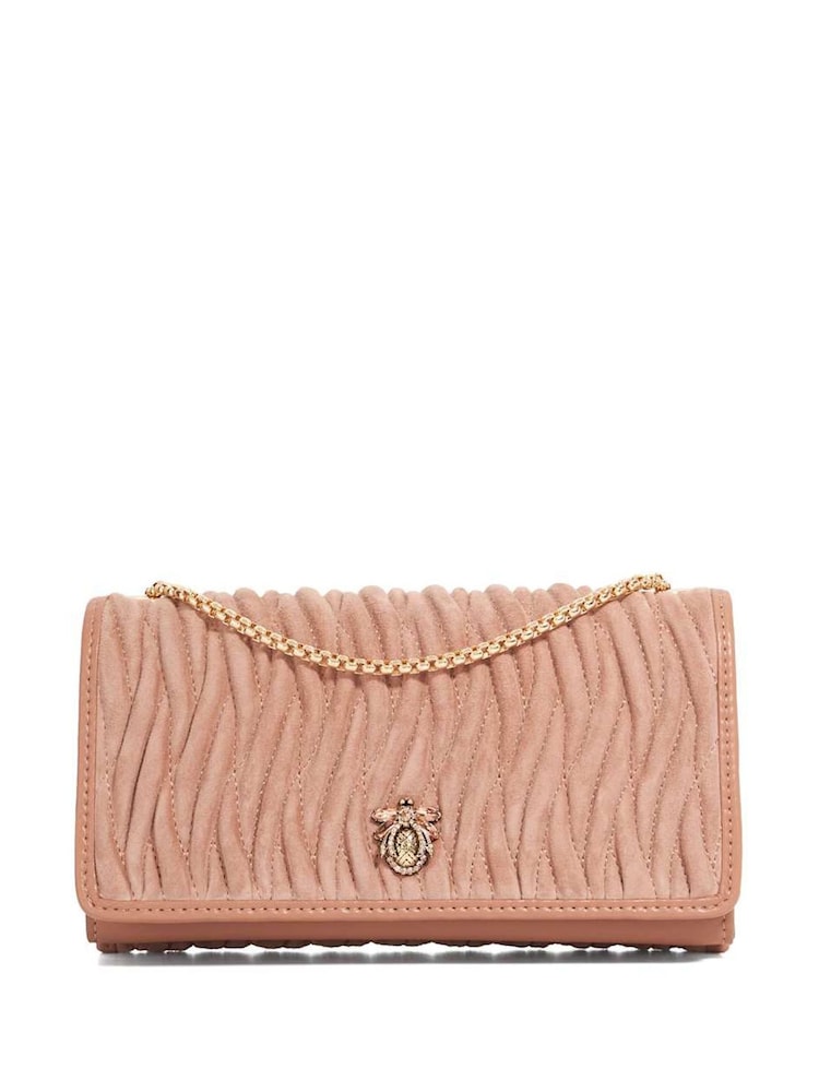 Dune London Brown Strong Leather Bug Phone Cross-Body Bag - Image 1 of 5 Dune London Brown Strong Leather Bug Phone Cross-Body Bag - Image 1 of 5