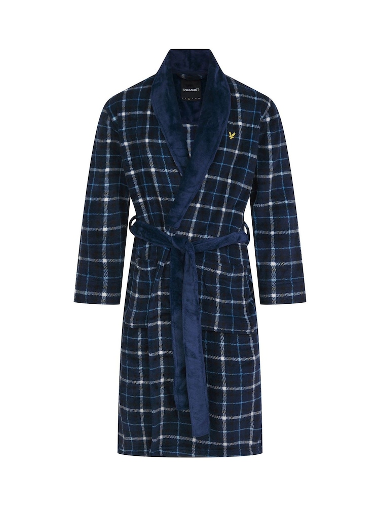 Lyle & Scott Blue Cassidy Bathrobe - Image 1 of 3 Lyle & Scott Blue Cassidy Bathrobe - Image 1 of 3