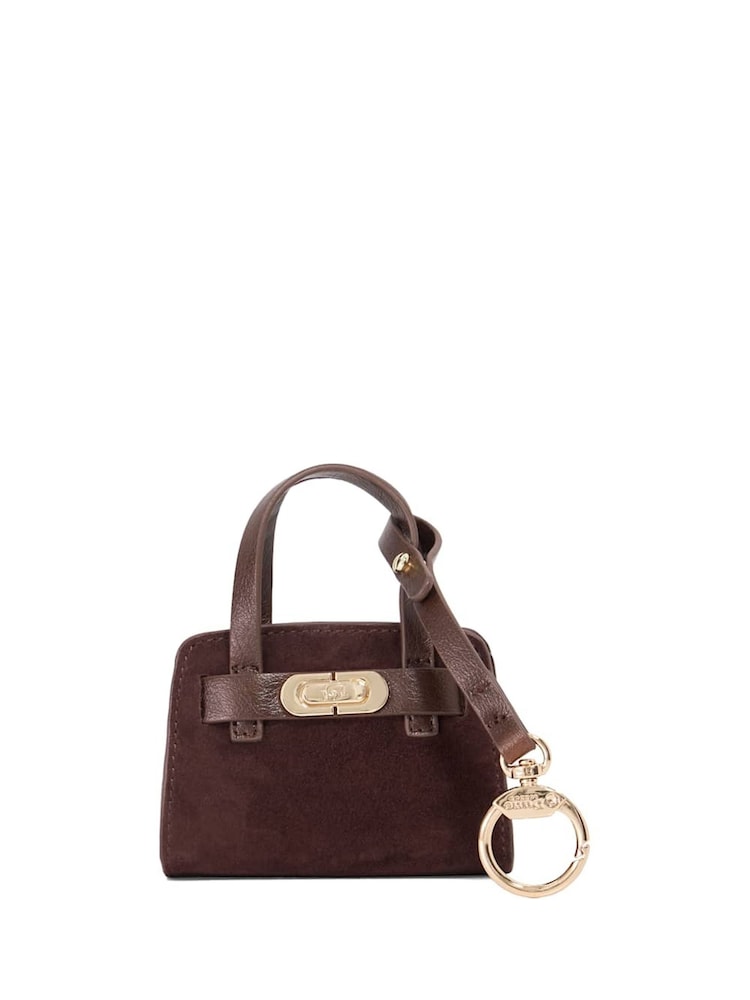 Dune London Brown Micro Define Xs Charm Bag - Image 2 of 5