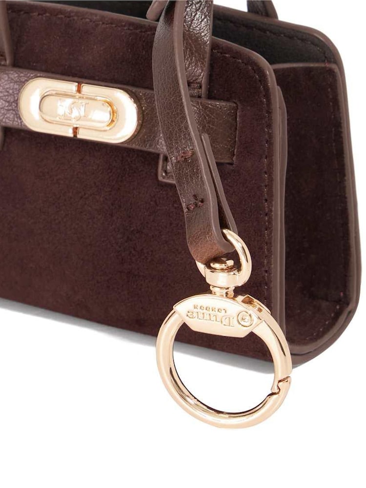 Dune London Brown Micro Define Xs Charm Bag - Image 5 of 5