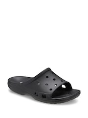 Crocs Black Classic Icon Saturday Slides Women - Image 2 of 7