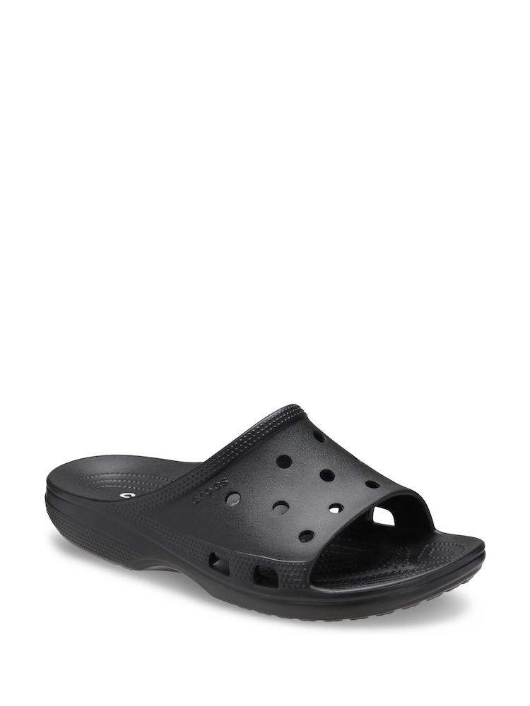 Crocs Black Classic Icon Saturday Slides Women - Image 2 of 7