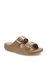 Crocs Brown Saturday Metallic Buckle Sandals Women - Image 2 of 6