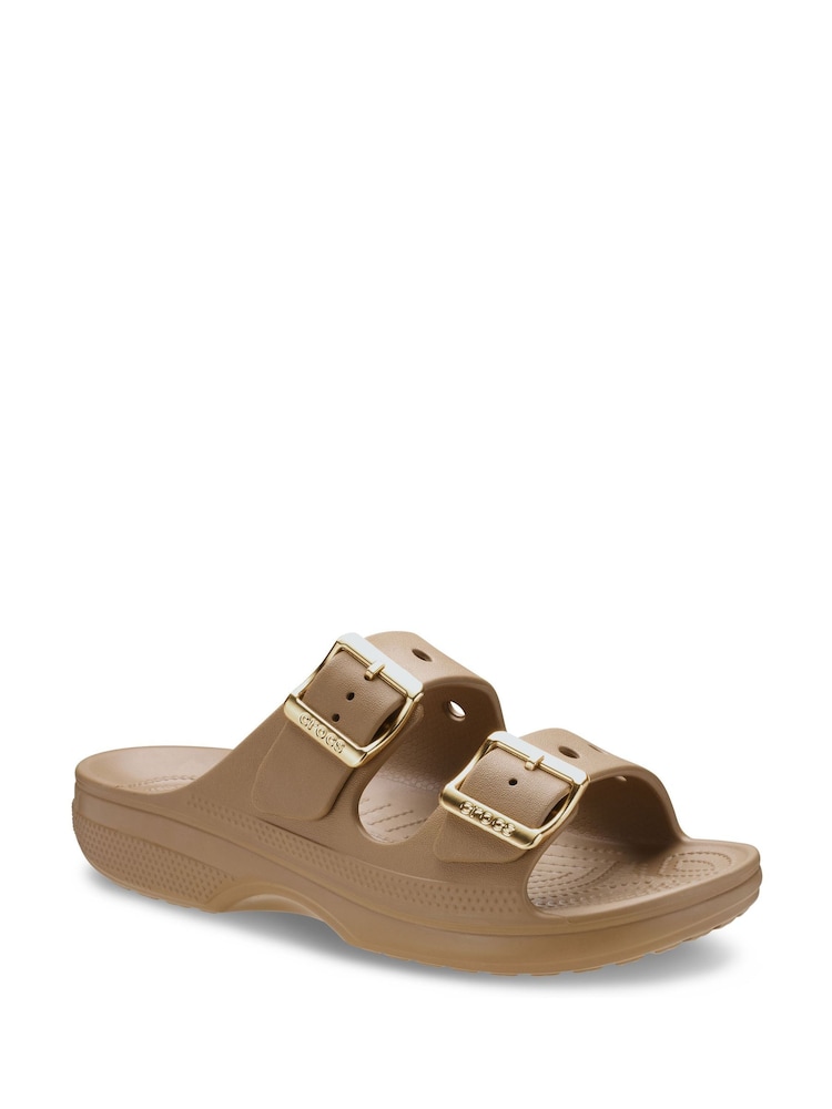 Crocs Brown Saturday Metallic Buckle Sandals Women - Image 2 of 6