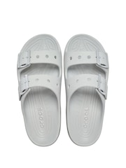 Crocs Grey Saturday Metallic Buckle Sandals Women - Image 4 of 6