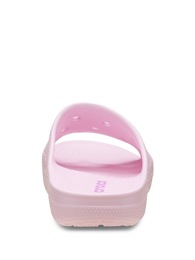 Crocs Pink Classic Icon Saturday Slides Women - Image 2 of 7