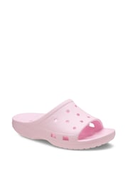 Crocs Pink Classic Icon Saturday Slides Women - Image 3 of 7
