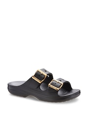 Crocs Black Saturday Metallic Buckle Sandals Women - Image 2 of 6