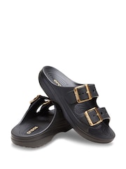 Crocs Black Saturday Metallic Buckle Sandals Women - Image 4 of 6