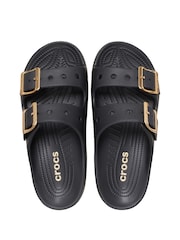 Crocs Black Saturday Metallic Buckle Sandals Women - Image 5 of 6